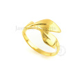 Twined Feeds Micron Gold Plaated Over Sterling Silver Ring